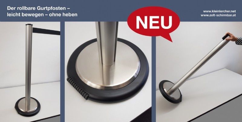 Absperrung & Personenleitsysteme Gurtpfosten rollbar