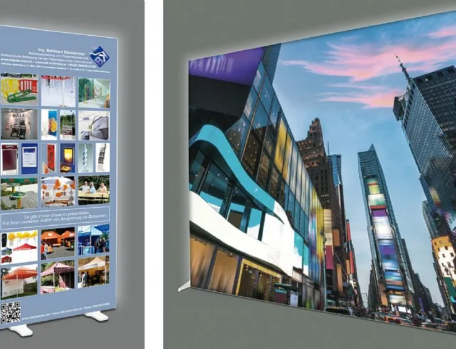 Displays, Bannerdisplay, Faltdisplay, Messewände, mobile Messestände