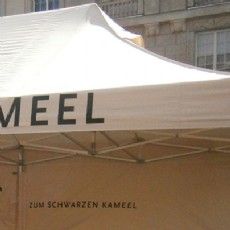 1A Faltzelt als Raucherzelt mit Abzug für Rauch