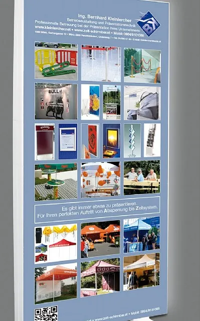 Leuchtdisplays, Leuchtrahmen, leuchtende Messewände mit Textil